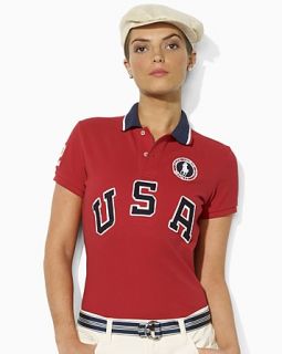 Ralph Lauren Team USA Olympic Collection Mesh Polo Shirt