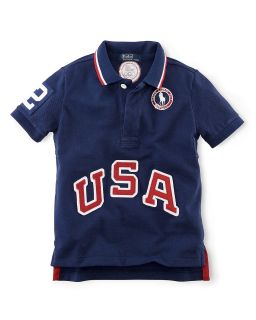 Ralph Lauren Childrenswear Toddler Boys Team USA Olympic Mesh Polo