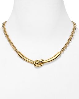 Robert Lee Morris Soho Gold Knot Front Necklace, 16
