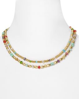 Ralph Lauren Island Getaway Two Row Multi Colored Beaded Necklace, 18