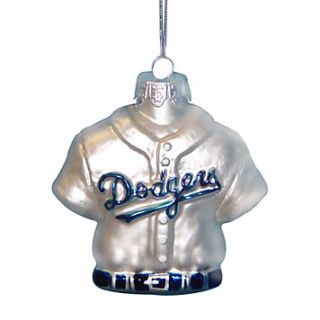 Kurt Adler Dodgers Jersey Glass Ornament, 3.25