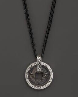 Hardy Mens Classic Chain Silver Ancient Coin Pendant Necklace, 36