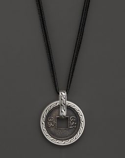 Hardy Mens Classic Chain Silver Ancient Coin Pendant Necklace, 36