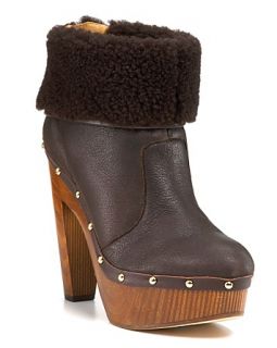 Elie Tahari Shelly Clog Booties with Shearling