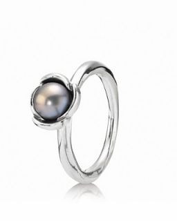 PANDORA Ring   Sterling Silver & Grey Freshwater Pearl Bloom