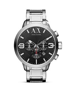 Armani Exchange Silver Stainless Steel Chronograph Watch, 47mm