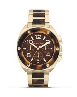 Michael Kors Ladies Gold and Tortoise Sport Watch, 43mm