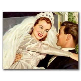 With this Ring, Romantic Vintage Wedding Love Post Cards