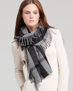 Burberry Happy Tonal Check Wool Cashmere Scarf