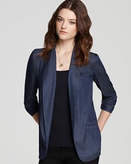 aqua blazer chambray shawl collar price $ 88 00 color navy size select