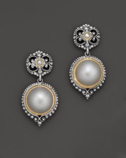 Konstantino Sterling Silver And 18K Gold Round Pearl Dangle Earrings