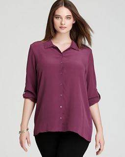 de chine rolled sleeve button down blouse orig $ 238 00 sale $ 119 00