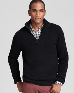 The Mens Store at Cashmere 5 Button Mock Neck Sweater