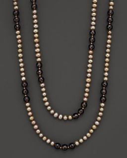 Brown Freshwater Pearl and Smoky Quartz Necklace