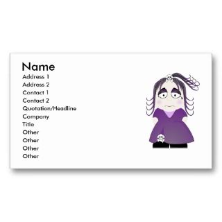 Sad Gothic Girl In Purple Business Card