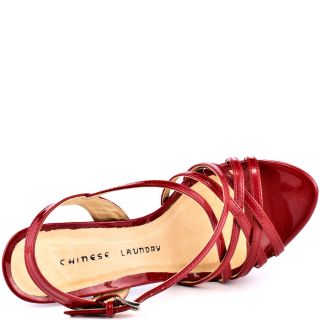 Chinese Laundrys Red Tippy Top   Dark Red Pat for 59.99