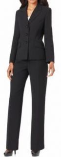 Kasper Machine Washable Classic Black Pant Suit Sz 8 $280