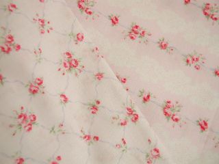Antique French Pink Roses Kates Vintage Trellis yd Shabby Pink Chic