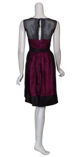 Jazzy Kay Unger Fitted Brocade Llusion Eve Dress 6 New