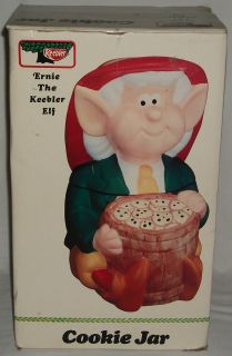 Vintage Ernie The Keebler Elf Cookie Jar Benjamin Medwin 1989 New in