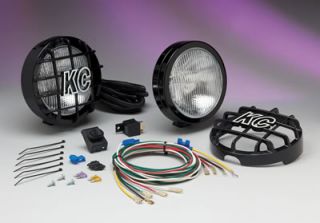 KC Hilites 127 Slimlite Fog Light System 6 Round Black Slim Lite Lamp