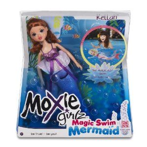 MOXIE GIRLZ  Magic Swim Mermaid Doll Kellan  MGA