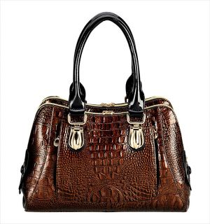 Leather NWT Womens Vintage Large Handbag Purse Shoulder Hobo Bag Brown