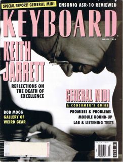 Keyboard Magazine 93 Keith Jarrett Ensoniq ASR 10 Korg 03R w Roland
