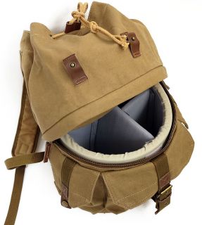 F2002 Canvas DSLR Camera Bag Backpack Rucksack Bag