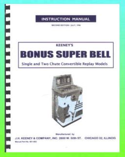 Keeney Bonus Super Bell Service Manual