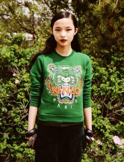 Kenzo Paris Tiger Sweater Green Small s BLOGGER Sold Out Must Have