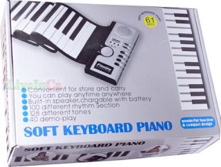 61 Keys Roll Up MIDI Electronic Keyboard Piano Music