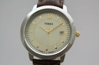New Timex Men Classic Indiglo 2 Tone Watch Date T2M121