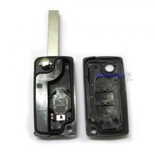 Flip Remote Key Case Shell for Peugeot 207 307 307s 308 407 607 with 2