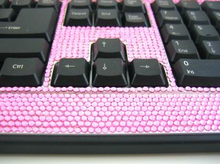 Pink Crystal Computer Wireless Keyboard Mouse Combo