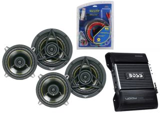 Kicker Car Audio DS400 50W 4 Speaker Pair Boss CE404 4CH Amplifier
