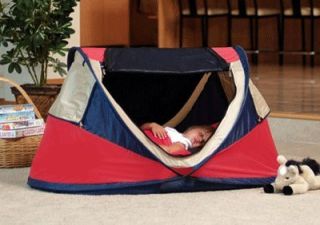 Kidco Peapod Plus Indoor Outdoor Travel Bed Red Inflatable Air