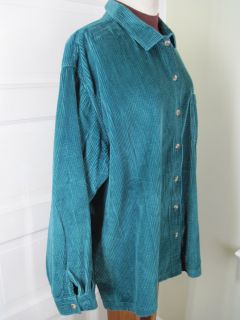 Ll Bean Hunter Green Corduroy Shirt Jacket 3X