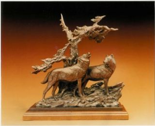 Kent Ullberg Original Bronze Sculpture of Wolves