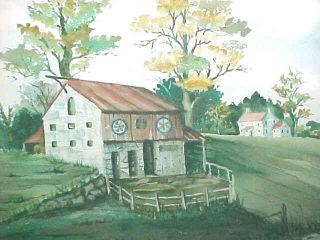 Oliver Smith Estate PA Barn Impressionist WC Listed