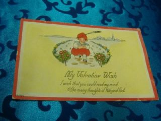 1916 Boy Hearts Valentine Postcard Kirkville NY Bergman