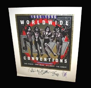 KISS POSTER SIGNED SIMMONS, STANLEY, KULICK, SINGER LIMITED EDITON