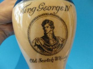 Royal Doulton Blue Pottery King George IV Old Scotch Whisky Decanter