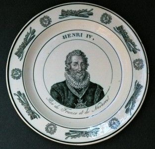 Antique Choisy Plate King of France Henry IV