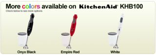 KitchenAid KHB100ER Red Immersion Hand Blender New