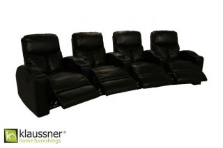 Klaussner Row of 4 Seats Home Theater Seating Chairs