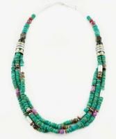 This is fantastic multi strand Turquoise Treasure necklace by famous