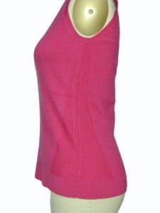 100% CASHMERE Kinross Womens Sleeveless Sweater Vest Tank Top Scoop