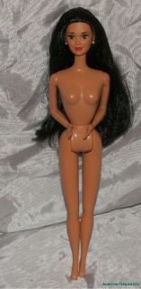 Gorgeous Barbie 1990s Kira Marina Doll Wavy Jet Black Hair Brown Eyes