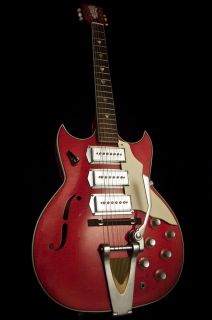 Vintage Old Kraftsman 3 Pickup Barney Kessel Archtop Electric Guitar
